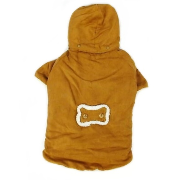 Polyester Hooded Sherpa Dog Coat Jacket-XL 24" - Picture 7 of 7